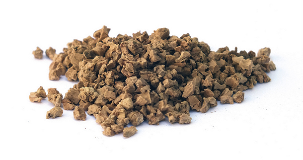 Granulato per pavimenti radianti sopraelevati in sughero biondo CorkGranules