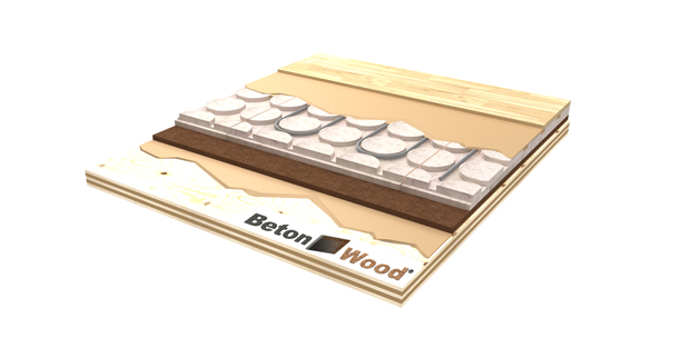 Pavimento radiante in BetonRadiant su fibra di legno FTHB